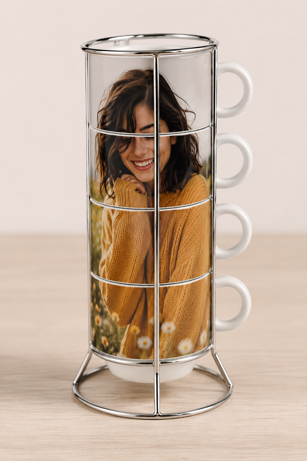 Set de tacitas de cafe personalizadas con fotos